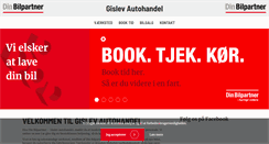 Desktop Screenshot of gislevautohandel.dk