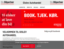 Tablet Screenshot of gislevautohandel.dk